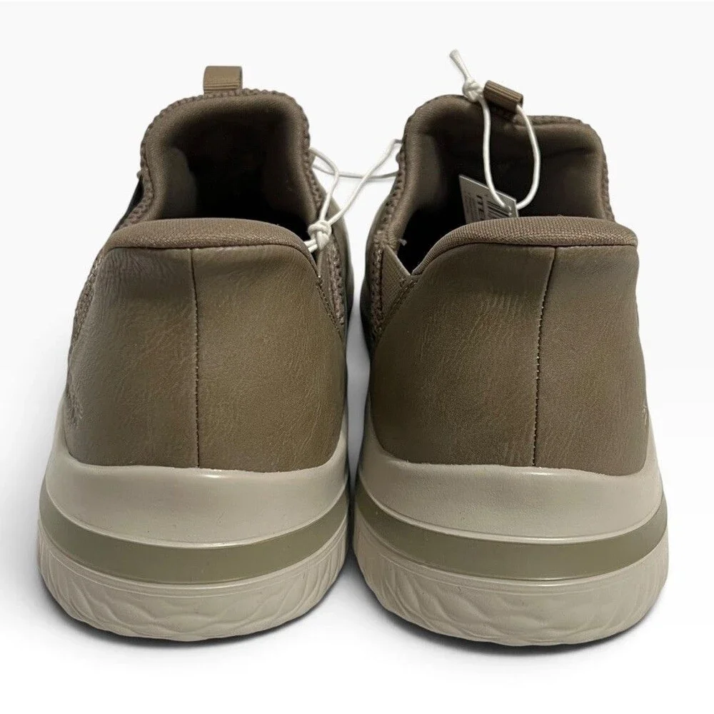 Skechers Delson Swift Fit Sneakers Mens 12 Taupe Hands Free Slip-Ins 255101 NWOB